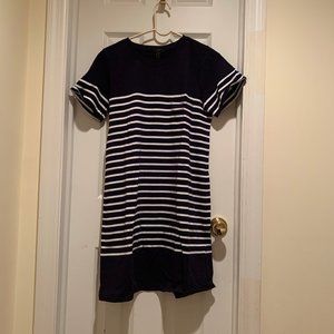 J. Crew blue and white striped dress Sz S